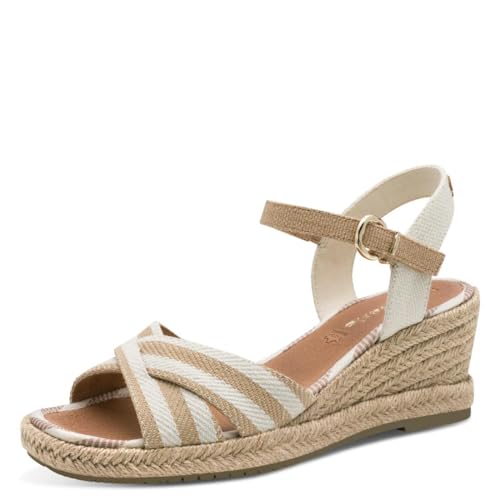 Tamaris sandale femme à talon compensé beige 40 EU