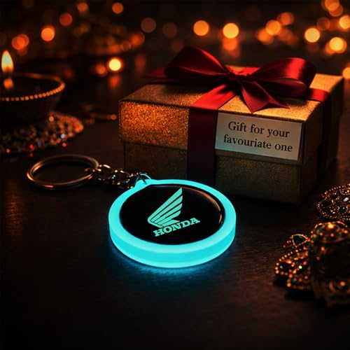 Image of Mi Glow Store Glow in Dark Keychain for Bike Men | Gift for Man | Bike Accessories | Charges in Light Glows in Dark | Key chain for Bike