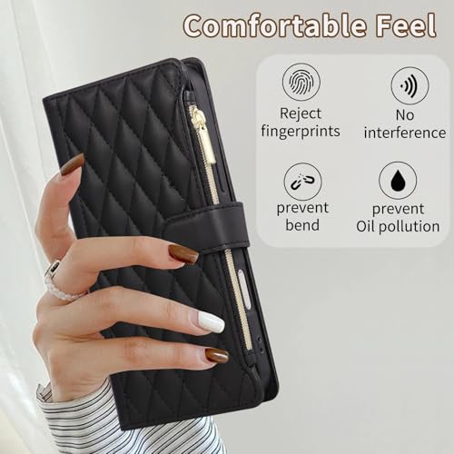 Étui en cuir iPhone 12 rabat aimanté et compartiment zip vert - 4