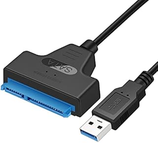 USB to SATA, USB 3.0 to SATA Adapter Converter, Computer IDE SATA Connector Adapter, Computer Hard Drive Disk SSD HDD, Card Reader, 5GB/s 3A Fast Charging, 20cm USB to SATA Cable.