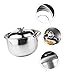 Garneck Olla de Cocina de Acero Inoxidable con Tapa y Asa Olla Multifunción para Sopa y Mezcla Resistente con Fondo Plano para Calentamiento Uniforme para Preparación Diaria y Imagen de Garneck Olla de Cocina de Acero Inoxidable con Tapa y Asa Olla Multifunción para Sopa y Mezcla Resistente con Fondo Plano para Calentamiento Uniforme para Preparación Diaria y