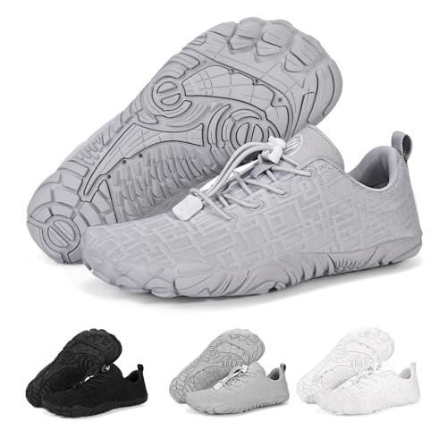 Hike Barefoot Shoes Womens Mens Footwear, Pro Water Shoe Women Men Barefoot Hiking Beach Grounding Shoes for Travel, Wide Toe Box Zero Drop Non-Slip Breathable Lightweight (Women 9.5 / Men 8.5)
