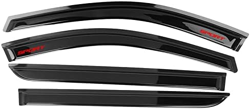 Miniatura 4 de Visera de ventana compatible con Honda Odyssey 08-10, deflector de ventilación de ventana lateral, teñido ahumado oscuro, estilo cinta JDM, color