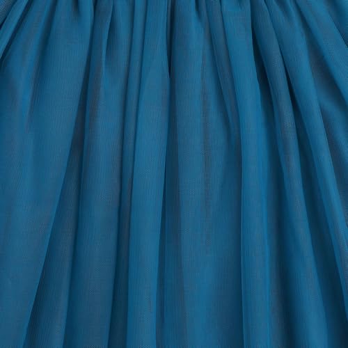 Image of Hopscotch Baby Girls Knee Length Casual Dresses in Turquoise Color