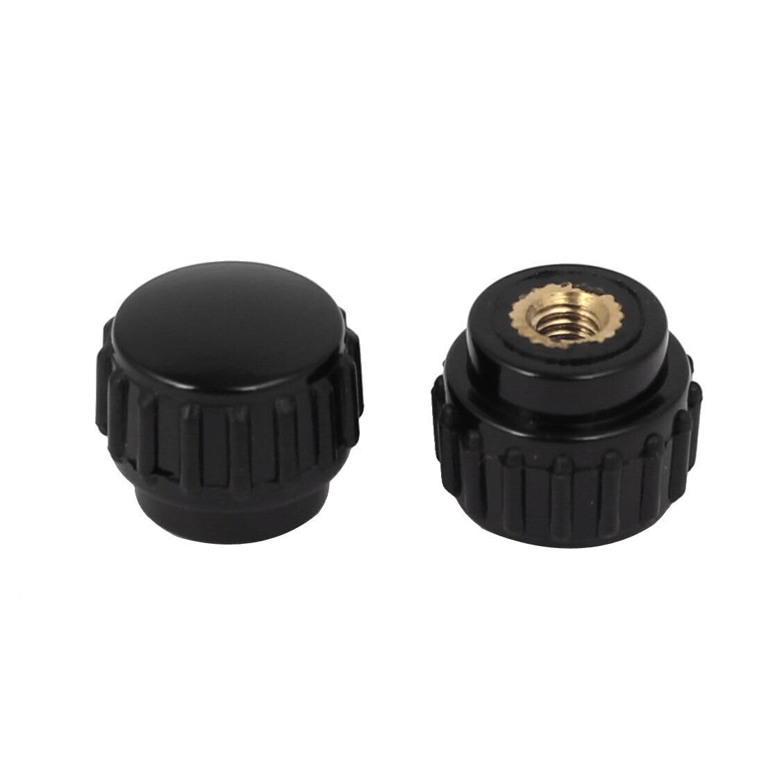 Tool Parts and Accessories M4 Female Thread 15mm Head Dia Straight Round Knurled Grip Clamping Knob 5pcs (#CN-140824-07592)