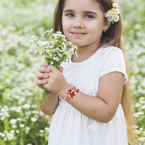 5PCS Beaded Charm Bracelets for Girls Flamingo Dainty Kawaii Crystal Beads Bracelets Set for Teens Girls Adjustable Stretch Bracelet Birthday Graduation Gift For Daughter Niece Granddaughter4