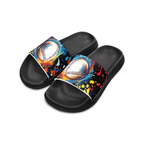UNICEU Toddler Shower Shoes Comfortable Quick Drying Non-Slip House Slippers Casual Slip On Slides Sandals for Beach