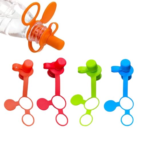 水筒用ストロースパウトキャップ - 漏れ防止カップトップアダプター - シリコン製 保育園 乳幼児 子供向け 水筒用飲み口