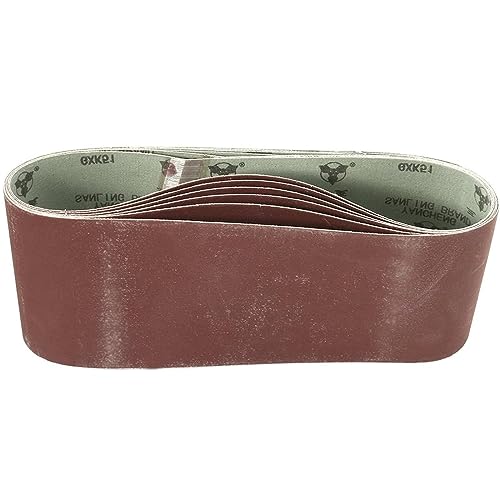 TA-VIGOR 6Pcs 100mm x 610mm Sanding Belt 600 Grit