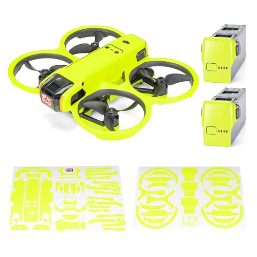 WRAPGRADE Skin Sticker Compatible con DJI Avata 2 (Neon Yellow)