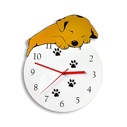 Comparativas de Reloj dogma al mejor precio. 29 KOLYMAX Bonito reloj de pared 3D silencioso sin tictac, reloj decorativo con forma única de dibujos animados, perro cachorro de 12 pulgadas (dorado)