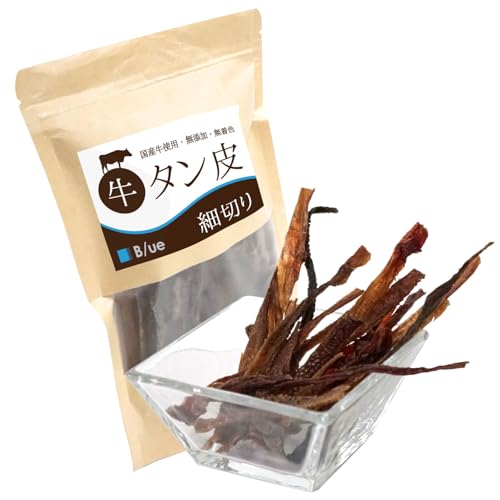 b/ue 犬 猫 おやつ 牛タン皮 細切り 30g 無添加 国産 ペット 栄養豊富で シニア犬 猫 にも対応