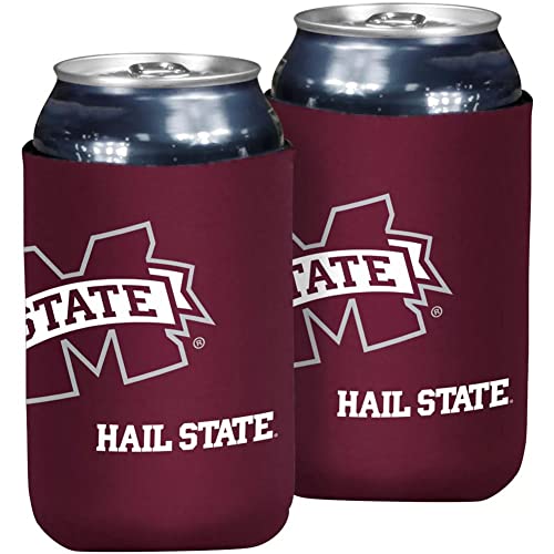 Logo Brands NCAA Mississippi State Bulldogs Flat Coozie, One Size, Team Color