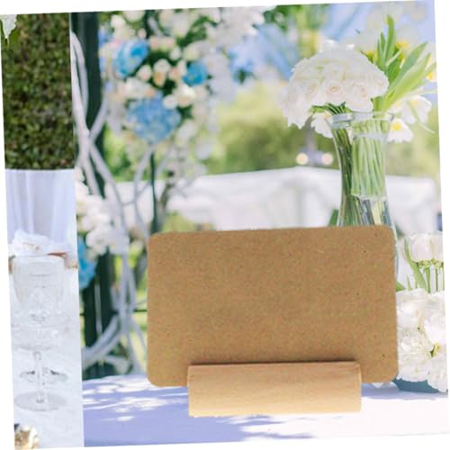 Soporte para tarjetas de visita de madera beige PRETYZOOM de 40 piezas resistente 5