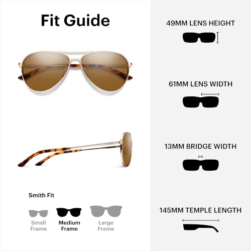 Image of SMITH Langley 2 Aviator Sunglasses - Medium Fit