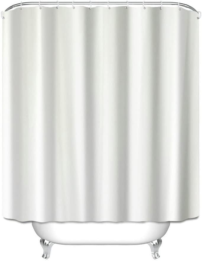 Polyester Waterproof Shower Curtain, Solid Color Shower Curtain, Loop Delivery Set, Shower Curtain, Bathroom Partition Curtain (Green,70X70)