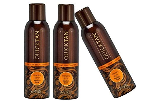 Body Drench Quicktan Quick Tan Bronzing Spray Medium Dark (The Perfect Ultra Bronzing Self-tanner a Fast-drying Formula) - Size 6 Oz / 170g (Pack of 3)