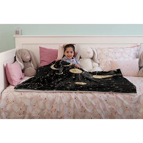 Comforzykets Creativity Art Star Moon Galxy Sun Warm Throw Blankets Super Soft Fluffy Comfortable Flannel Fleece Cozy Plush Blanket For Couch Bed Travel Gifts 60“X50 Medium For Teens #TOP7