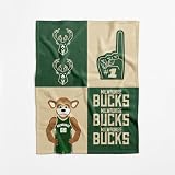 NBA Milwaukee Bucks Officially Licensed Baby Swaddle Blanket, 40 x 50 in, Soft Lightweight Polyester, Domino Design