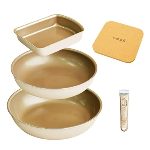 FADZECO 福袋 フライパン 点 セット 着脱 式 専用 対応 玉子 焼き ハンドル 鍋 敷き