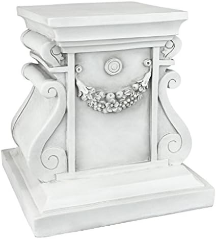 Design Toscano NG314105 Classic Statuary Garden Plinth Base Riser, Medium 30.5 cm, Polyresin, Antique Stone