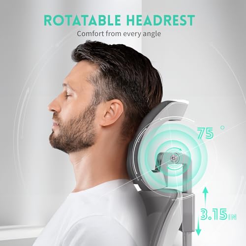 Ergonomic Office Chair, S-Shaped Mesh Desk Chairs, Adjustable Headrest & Lumbar Support, 90°Flip-Up Armrest, Breathable High Back & Widened Cushion,Swivel Computer Chairs For Home/Study/Office - 4