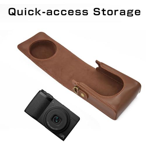 Funda para cámara BEADY para Ricoh GR IIIx/GR III/GR II de cuero PU marrón miniatura 2