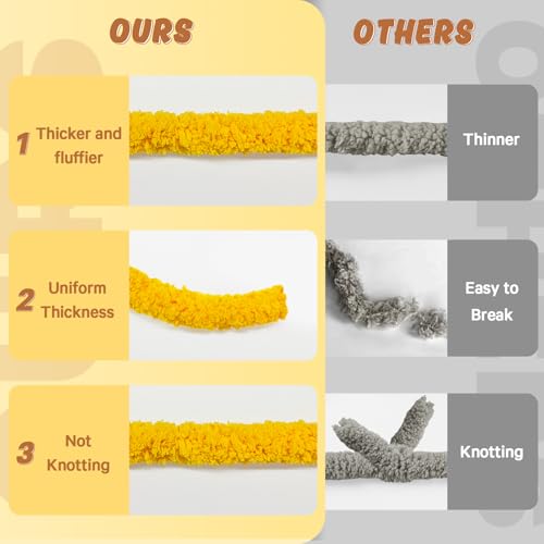 Image of Inhand Honey Gold Chunky Chenille Yarn for Hand Knitting,Thick Bulky Fall Decor Blanket Yarn for Crocheting,Soft Fluffy Yarn for Autumn Crochet Gifts for Women /Beginners,18 Pack (29.5Yds /8.4oz Each)
