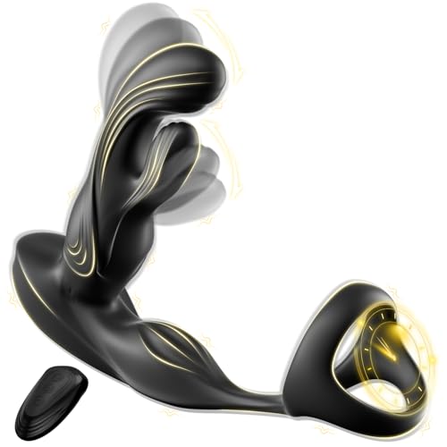 5IN1 Kratzen Analvibratoren für Mann Sex Spielzeug für die Männer mit Dreieckiger Penisring, Prostata Stimulation Dildo Vibrator Analplug# für Männer Sexspielzeug Vibratorensets für gay Sex Toys