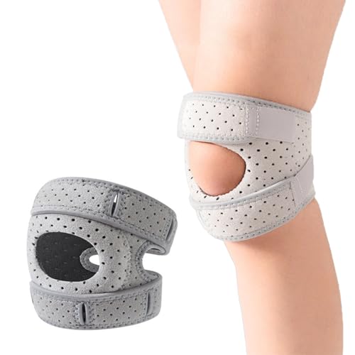 MEIION Silicone 3D Genouillère Rotulienne Réglable – Anneau Stabilisateur, Tissu Micro-Perforé Respirant & Système Multipoints Ajustable – Sport, Rééducation, Arthrose pour Hommes & Femmes