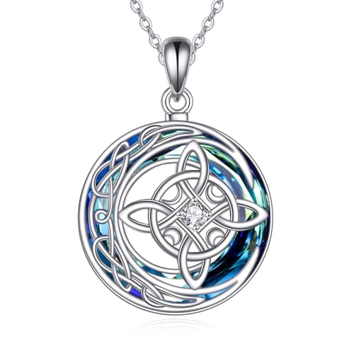 Collier nœud de sorcière en argent pour femme contre les allergies et l'oxydation