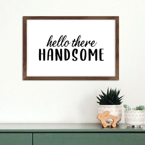 Cadre bois Hello There déco murale vintage cuisine et salle à manger