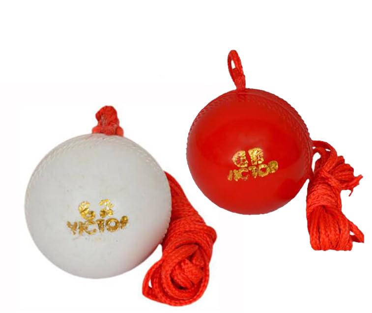 L'AVENIR Sports Cricket Hanging/Practice/Training Ball - Perfect Cricket Training PVC Ball (1 Red + 1 White)-picture-29