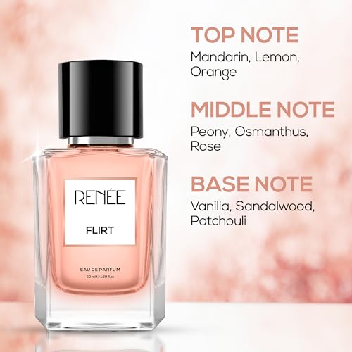 RENEE Flirt Eau De Parfum 50ml - Premium Long-lasting Fragrance With Notes of Mandarin, Rose, Vanilla - Versatile Scent for All Occasions - Perfect Gifting Option - Image 4