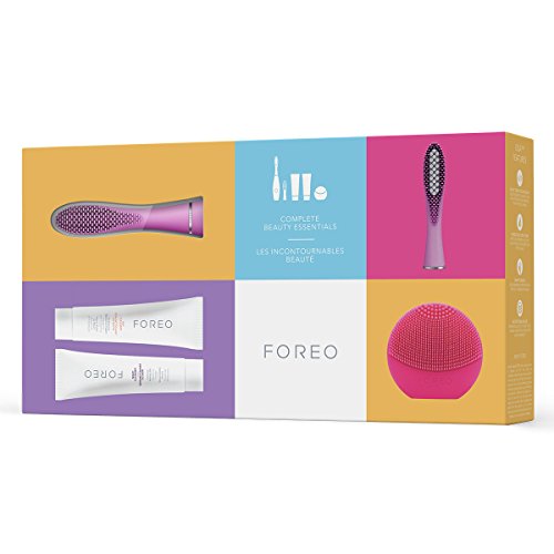 FOREO Complete Beauty Essentials Issa Hybrid Brush Head, Luna Play Cleanser Duo, Lavender, 1.03 lb
