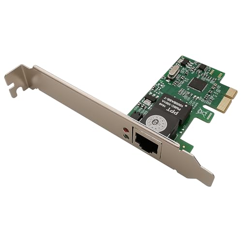 HiQltyla Tarjeta de red Gigabit Ethernet PCI Express de 10/100/1000 Mbps, tarjeta adaptadora de red PCIE Ethernet sin controlador para PC/NAS compatible con sistema Windows