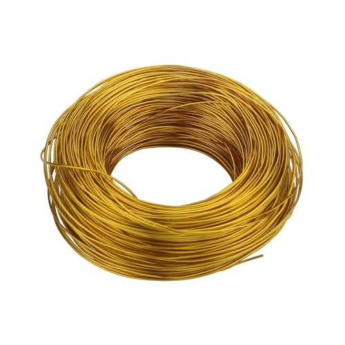 Alambre de aluminio Alambre de aluminio chapado for accesorios joyería (1 mm, 1,2,5, y 3,0 mm) for hacer tus propias joyas(Gold,2mm 5meter)