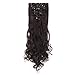 FIRSTLIKE Grade 7A 160g 23-24 Inch Real Thick Double Weft Full Head Clip In Hair Extensions, Medium Brown, 24
