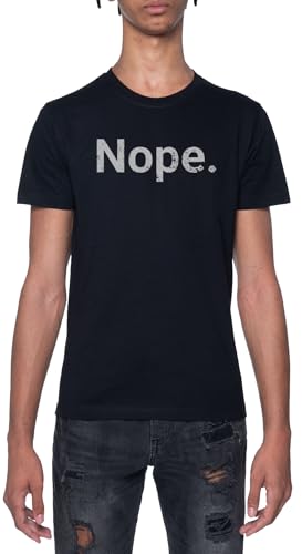 No T-Shirt Manica Corta Girocollo Nera per Uomo T-Shirt Short Sleeve Black Crewneck Tee for Men