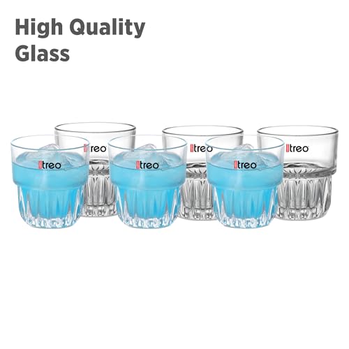 Image of Treo by Milton Empress Juice Tumbler I Premium Material Glass I Crystal Clear I Classic Design I Set of 6, 140 ml Each, for Water, Cold Drink I Perfect for Home, Restaurants and Parties