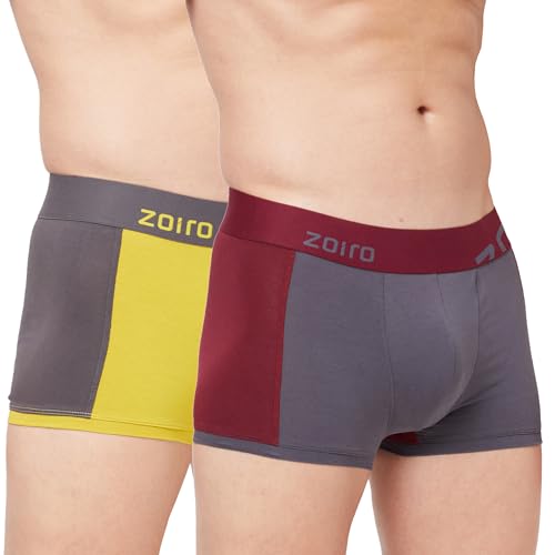 Image of Zoiro Men's Soft Cotton Blend Solid Trend Trunk (Pack of 2) |Colours May Vary
