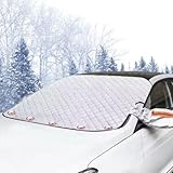 【Adatto a tutte le condizioni atmosferiche】 La copertura del finestrino dell'auto fornirà una forte protezione alla tua auto tutto l'anno. In inverno, la copertura aiuta a proteggere il parabrezza da ghiaccio, gelo e neve. In estate blocca la maggior parte dei raggi UV e aiuta ad abbassare la temperatura e a mantenerti fresco. Nelle altre stagioni protegge il parabrezza da polvere, pioggia, escrementi di uccelli, polline, foglie morte, ecc.