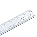 VINCA SSRN-12 Stainless Steel Office Drawing Ruler 0-12 Inch 0-30cm with Non Slip Cork Base Measuring Tool