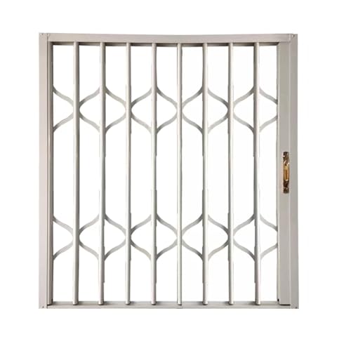 Barrera de seguridad plegable para ventana deslizante, valla de seguridad para exteriores, protección de seguridad para niños y mascotas, con cerradura