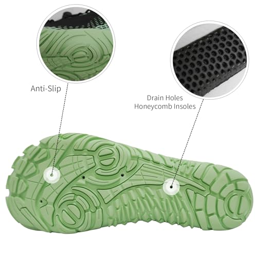 Image of Queday Water Shoes for Women Men Quick Dry Barefoot Shoes Athletic Lightweight Sports Aqua Socks Outdoor Swim Fishing Hiking Diving Surf Walking Kayaking