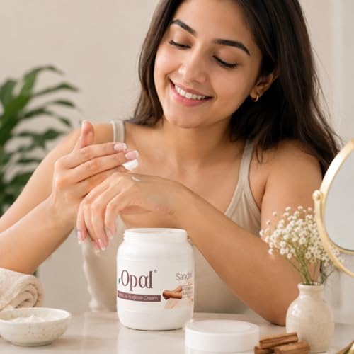 Image of OPAL Sandalwood Herbal All Purpose Cream for Deep Nourishing & Refreshing Moisturizing Cream - Hydrating & Revitalizing Skin Care Cream All Skin Types - 800gm