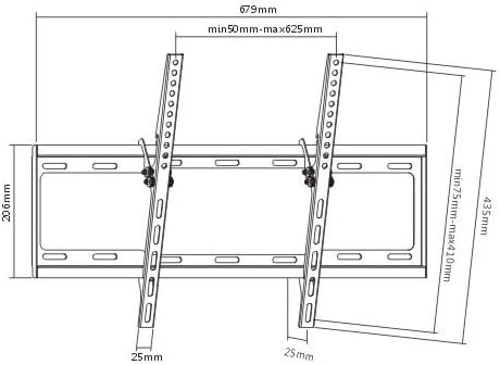 Miniatura 8 de Soporte de pared para TV de perfil bajo para pantallas de 37 a 70 pulgadas, soporte de TV inclinable con VESA de 600 x 400 soporta hasta 77 libras