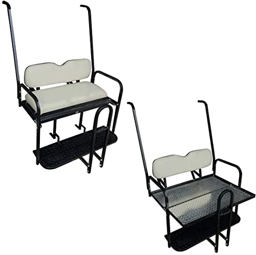 Performance Plus Carts Yamaha G14-G22 Golf Cart Rear Flip Back Seat Kit - Factory Ivory