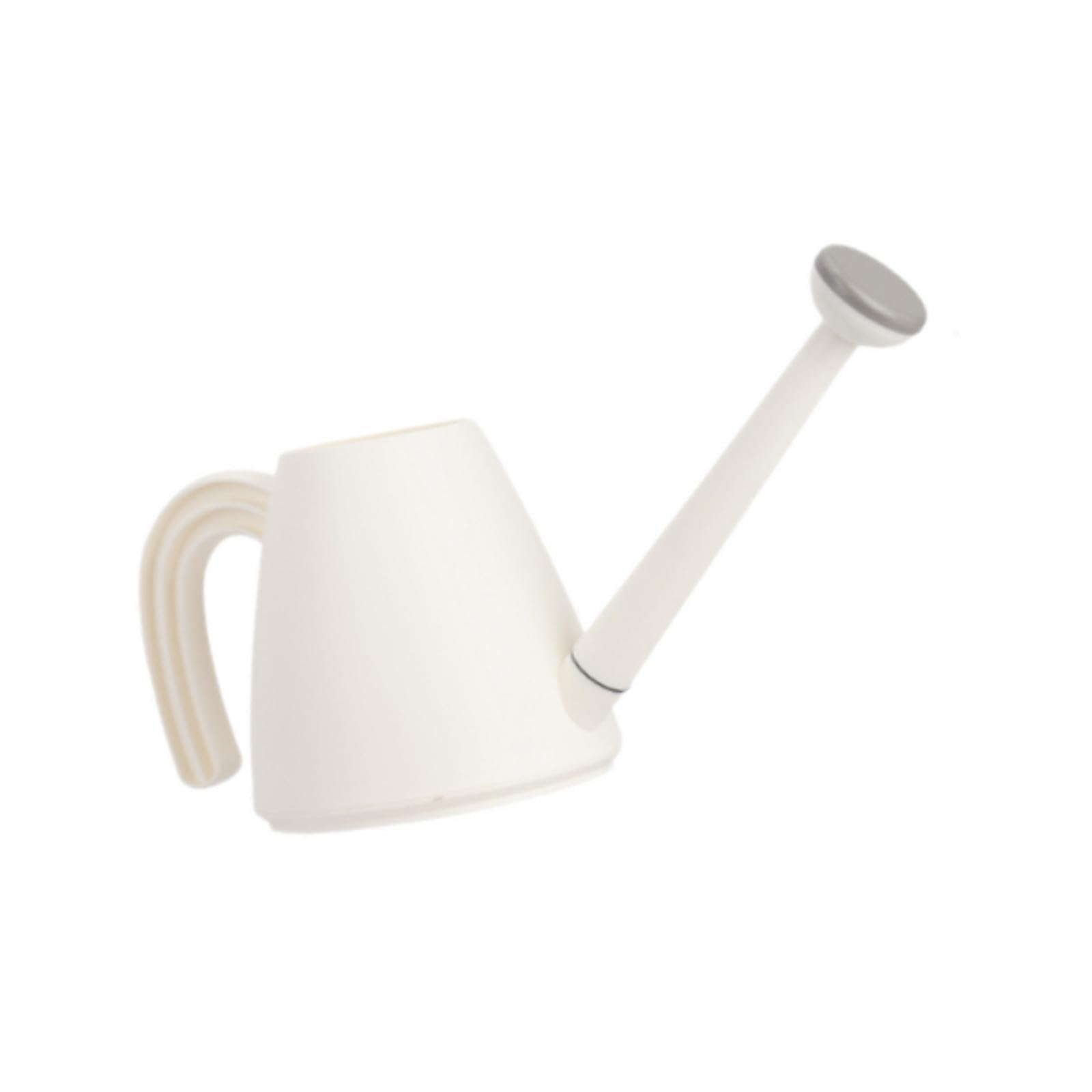 Watering Can Removable Nozzle Courtyard Office Yard with Handle Watering Pot Milky White-image-2