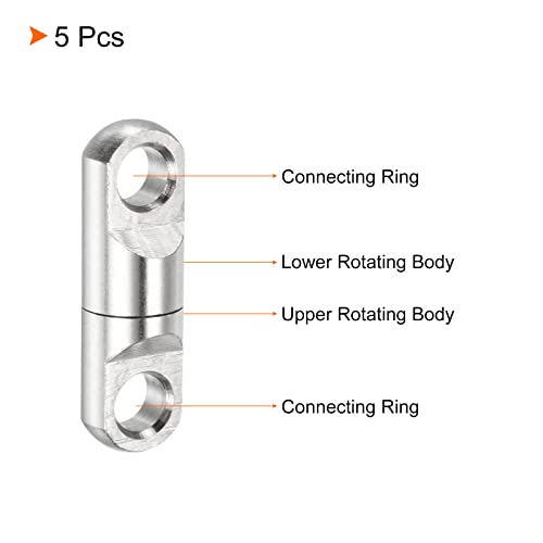 PATIKIL Fishing Heavy Swivel, 5Pcs 551lb Copper Bearing Wind on Terminal Tackle for Big Game Fishing Silver - Image 3